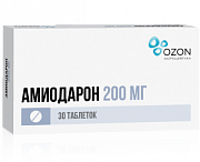 Амиодарон таблетки 200 мг 30 шт. Озон Амиодарон таблетки 200 мг 30 шт. Озон