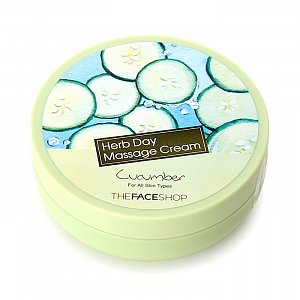 The Face Shop Крем массажный очищающий с огурцом Herb Day Massage Cream Cucumber 150 мл