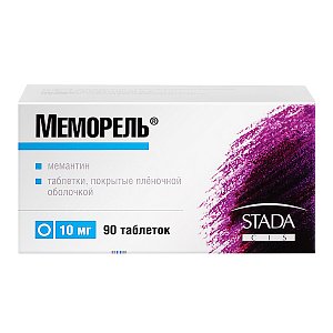 Меморель таблетки покрытые пленочной оболочкой 10 мг 90 шт.