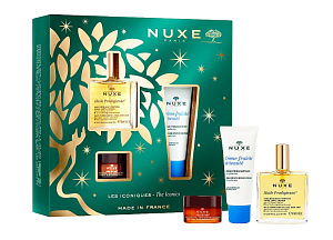 Nuxe Набор Бестселлеры 2021 Florale сухое масло 50 мл+крем для лица 30 мл+бальзам ультрапитательный для губ 15 г