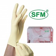 Перчатки SFM латексные нестерильные неопудренные смотровые р.8 100 шт. (50 пар)