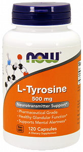 NOW L-Тирозин капсулы 500 мг 120 шт. (БАД)