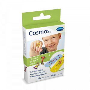Cosmos Пластырь детский с рисунками 2 размера 20 шт.