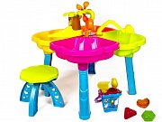 КИНДЕР ВЭЙ 01-121 Н-р д песка стол,стул, ведерко, лопатка, грабельки, формочки