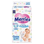 Merries Подгузники р.L 9-14 кг 54 шт. Merries Подгузники р.L 9-14 кг 54 шт.