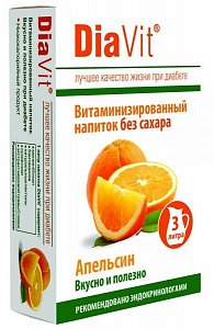 Диавит апельсин напиток для диетического питания 15г n3 пак.