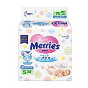 Merries Подгузники р.S 4-8 кг 24 шт. Merries Подгузники р.S 4-8 кг 24 шт.
