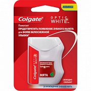 Colgate Зубная нить Optic White Мята 25 м