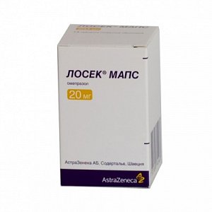 Лосек Мапс таблетки покрытые пленочной оболочкой 20 мг 28 шт.