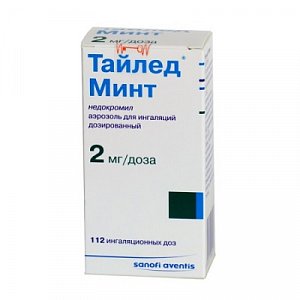 Тайлед Минт аэрозоль для ингаляций дозированный 2 мг 112 доз
