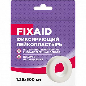 Fixaid Лейкопластырь фиксирующий полимерный 1,25х500 см