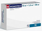 Эквапресс капсулы с модифицированным высвобождением 10 мг + 1,5 мг + 20 мг 28 шт. Эквапресс