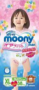 Moony Man Подгузники-трусики XL 12-17 кг 38 шт. для девочек