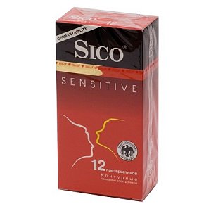 Sico Презервативы Sensitive контурные 12 шт.