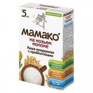 Мамако Каша кукурузная с преобиотиками на козьем молоке с 5 мес. 200 г