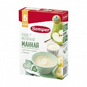 Semper Каша Манная с яблоком, грушей и бананом молочная с 6 мес. 200 г