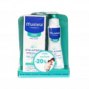 Mustela Stelatopia Набор Крем смягчающий 200 мл+ Крем для купания 200 мл
