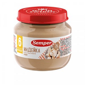 Semper Пюре Индейка с 6 мес. 90 г