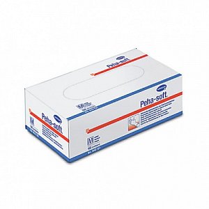 Peha-Soft Перчатки латексные нестерильные неопудренные размер L 100 шт. (50 пар)