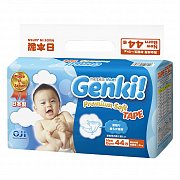 Genki Подгузники Premium Soft для новорожденных NB 0-5 кг 44 шт.