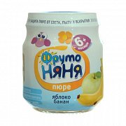 ФрутоНяня Пюре Яблоко с бананом с 6 мес. 100 г