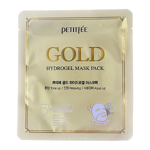 Petitfee Маска гидрогелевая для лица с коллоидным золотом Gold 32 г