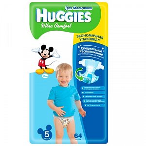 Huggies Подгузники Ultra Comfort 12-22 кг 64 шт. для мальчиков
