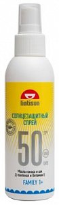 Молочко солнцезащитное детское Lintisun spf 50 150мл спрей