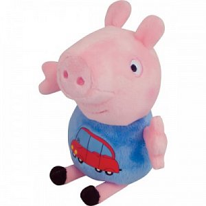 Peppa Pig Мягкая игрушка Джордж с машинкой 18 см, 29620