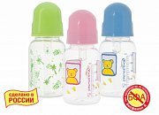 Курносики Бутылочка 11001 с силиконовой соской 0+ 125 мл