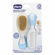 Chicco Набор Расческа и щетка голубой 0м+