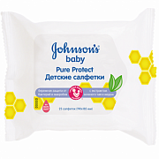 Johnson`s Baby Салфетки влажные Pure Protect 25 шт.