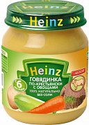 Heinz Пюре Говядинка по-крестьянски с овощами с 6 мес. 120 г