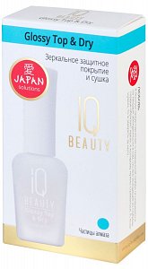 IQ Beauty Зеркальное защитное покрытие и сушка Glossy Top&Dry 12,5 мл