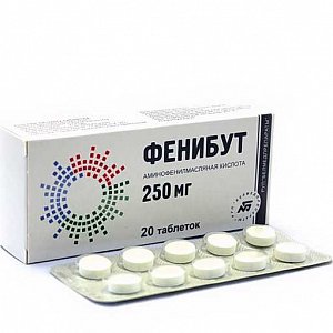 Фенибут таблетки 250 мг 20 шт. Белмедпрепараты