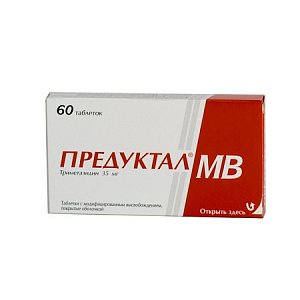 Предуктал МВ таблетки с модифицированным высвобождением покрытые пленочной оболочкой 35 мг 60 шт.(Р)