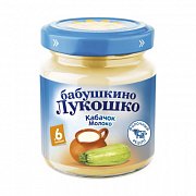 Бабушкино лукошко Пюре кабачок молоко с 6 мес. 100 г