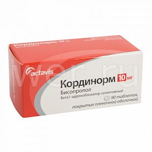 Кординорм таблетки покрытые пленочной оболочкой 10 мг 90 шт.