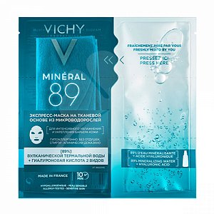 Vichy Mineral 89 Экспресс-маска на тканевой основе из микроводорослей 29 г