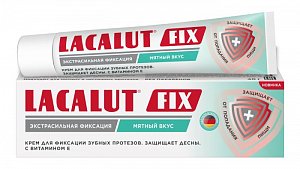 Lacalut Крем Fix для фиксации зубных протезов экстрасильный 40г мятный