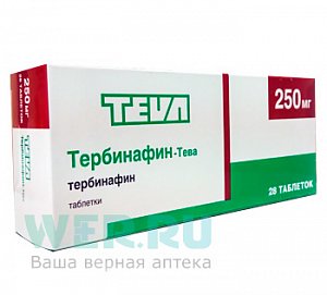 Тербинафин-Тева таблетки 250 мг 28 шт.