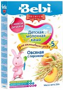 Bebi Premium Каша молочная Овсяная с персиком с 5 мес. 250 г Bebi Premium Каша молочная Овсяная с персиком с 5 мес. 250 г