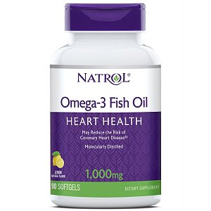 Natrol Омега-3 рыбий жир капсулы гелевые 1000 мг 90 шт. со вкусом лимона (БАД)