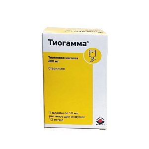 Тиогамма раствор для инфузий 12 мг/мл флакон 50 мл 1 шт. Worwag Pharma [Верваг Фарма]