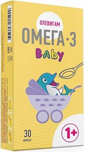 Олевигам Омега-3 baby 1+ раствор для приема внутрь 30 амп