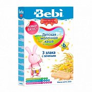 Bebi Premium Каша молочная 3 злака с Печеньем с 6 мес. 200 г Bebi Premium Каша молочная 3 злака с Печеньем с 6 мес. 200 г