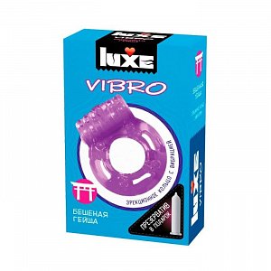 Luxe Виброкольцо + презерватив Vibro Бешеная гейша 1 шт.