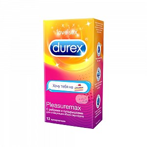 Durex Презервативы Pleasuremax Emoji с ребрами и пупырышками 12 шт.
