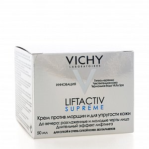 Vichy Набор Liftactiv Supreme Крем против морщин 50 мл + Purete Thermale Лосьон для снятия макияжа 200 мл
