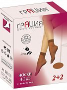 Грация Носки лайкра 40 Den 2пар. телесный